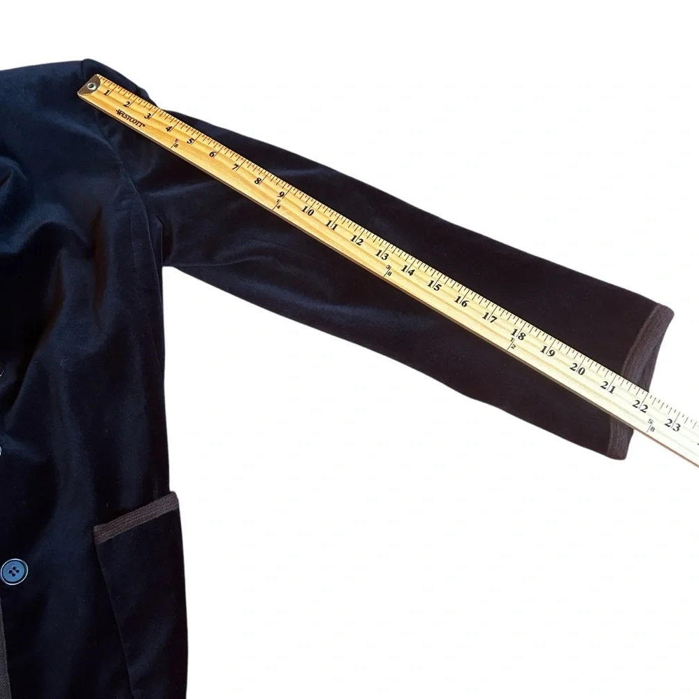 Laura Ashley Vintage Black Velvet Jacket/Blazer womens size 6 classic academia